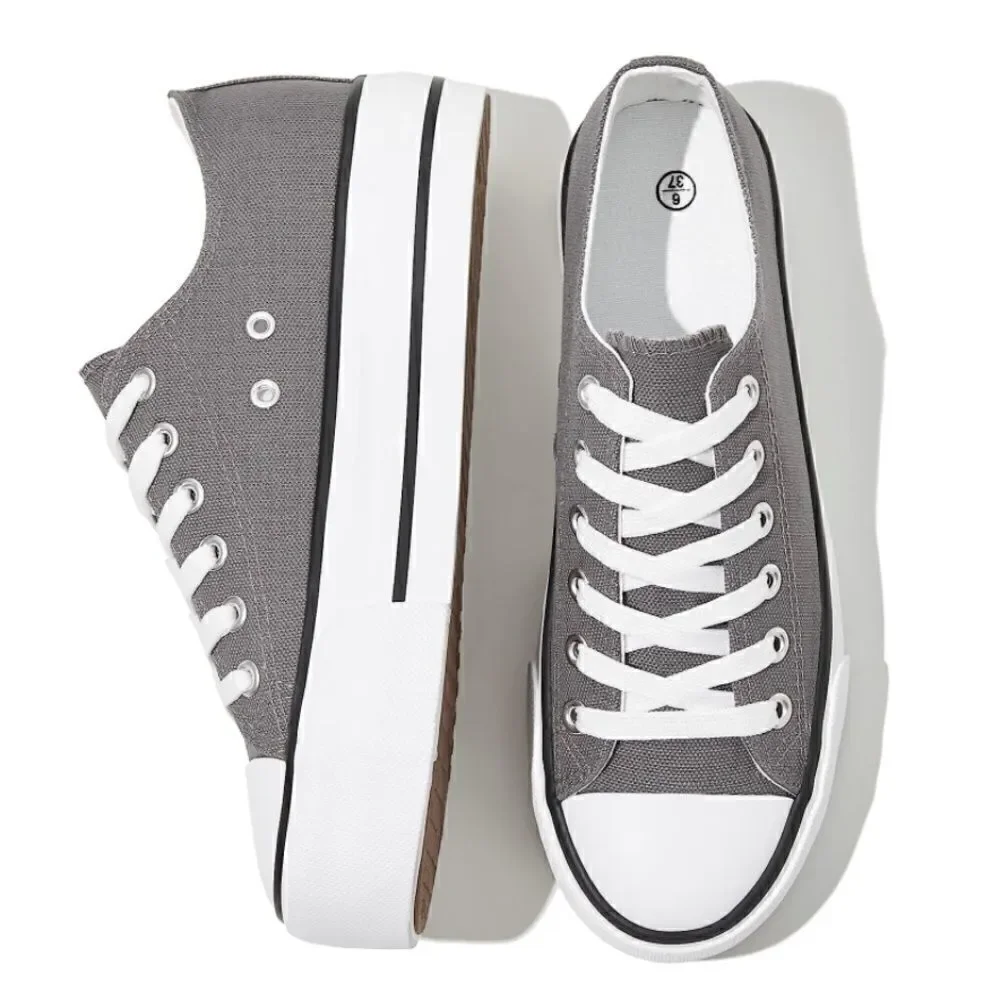 Platform Canvas Low Top Sneakers